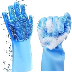 Silicone Dishwashing Gloves – Heavy-Duty, Reusable Cleaning Gloves for Kitchen, Car, Pets & More