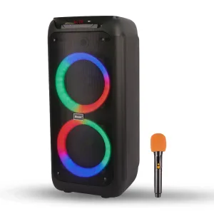 Brodu BTS-2173 Party Speaker – Bluetooth, Wireless Mic, Bass Boost & LED Show
