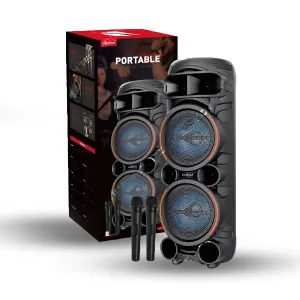 KTS-2058 Party Karaoke Bluetooth Speaker with Mic | Portable USB, FM, AUX
