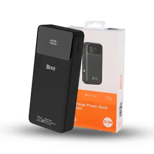 BIVA Power Bank 20000mAh with Digital Display - Model BP-019 | Fast Charging & Portable Backup Battery
