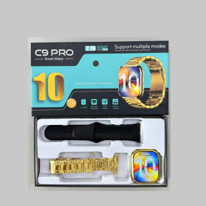 C9 Pro Golden Edition Smart Watch with 2 Straps - 2.09" IPS screen ( Series 10 )