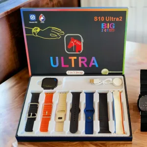 S10 Ultra 2 Smartwatch with 7 Interchangeable Straps – Premium Watch + 7 Strap Collection