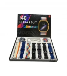 I40 Ultra 3 Smart Watch with 2.0" Display, 7 Straps, Wireless Charging, Call Earphones & Silica Gel Case