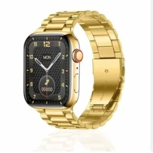 WISME WS-72 MAX Golden Edition Smart Watch – FREE 3 Straps | Premium Bluetooth Call Watch